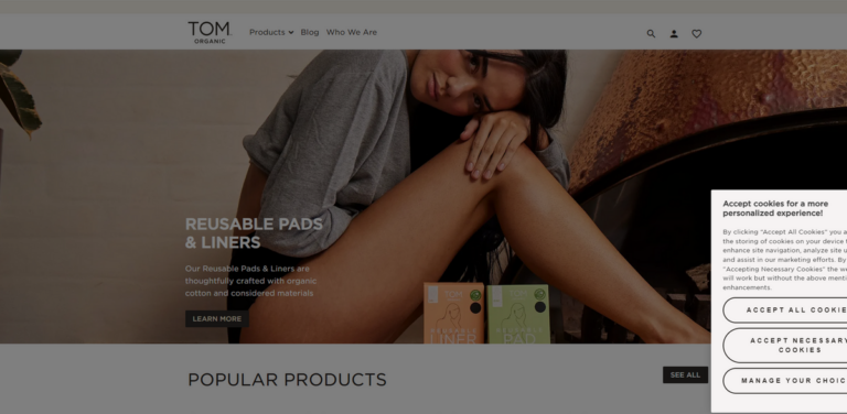 TOM Organic: Sustainable Personal Care with Reusable Pads and Liners