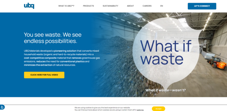 UBQ Materials: Transforming Household Waste into Sustainable Thermoplastic Composites