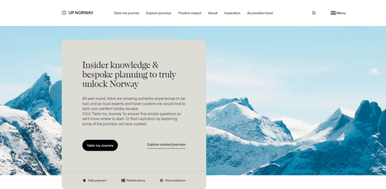 Upnorway: Tailored Sustainable Travel Experiences in Norway