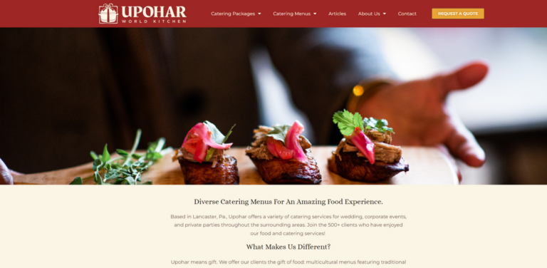 Upohar Ethnic Cuisines: Catering Services with Multicultural Menus