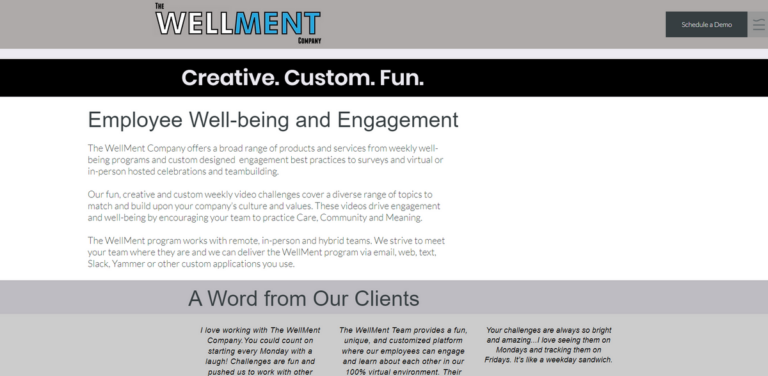 The WellMent Company: Enhancing Employee Well-Being and Engagement