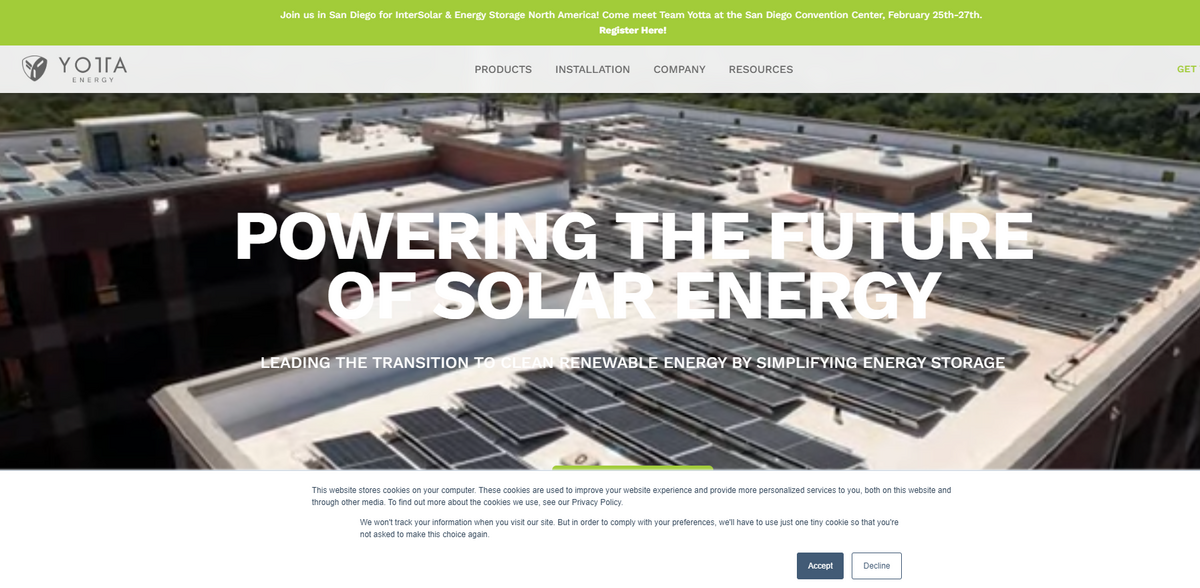 Yotta Energy commercial energy storage