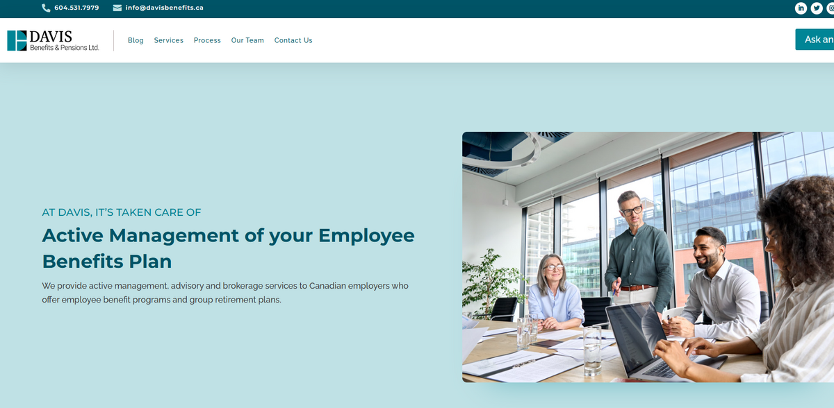 Davis Benefits & Pensions Ltd.: Expert Advisory for Employee Benefits and Retirement Plans