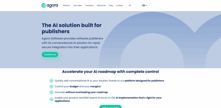 Agora Software: Enhancing User Engagement Through Conversational AI