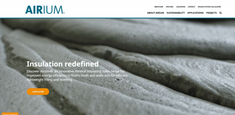 Airium®: Innovative Mineral Insulating Foam for Energy Efficiency