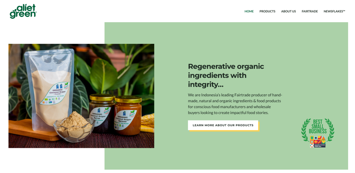 Aliet Green organic ingredients