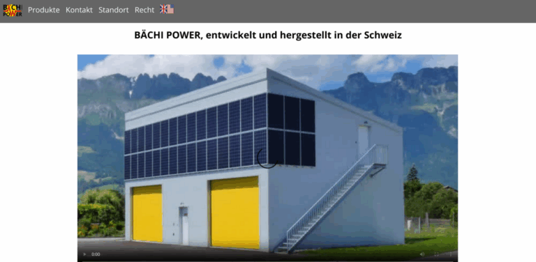BÄCHI POWER: Innovative Energy Solutions for Small Photovoltaic Systems