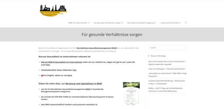Balance Consulting: Enhancing Occupational Health Management for Companies