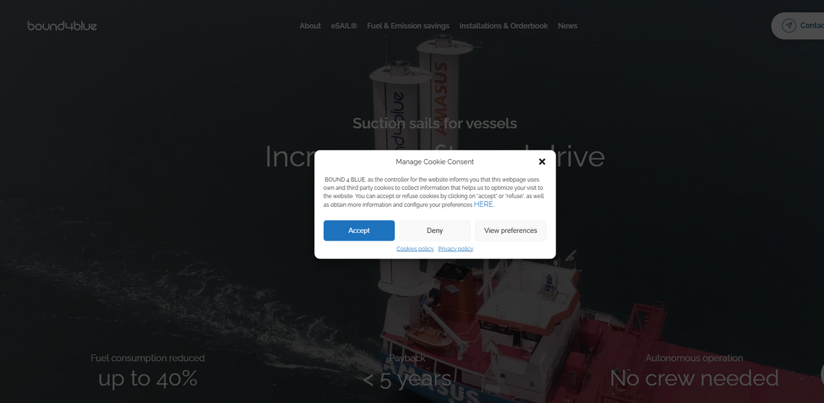 bound4blue: Innovative Wind-Assisted Propulsion Systems for Shipping