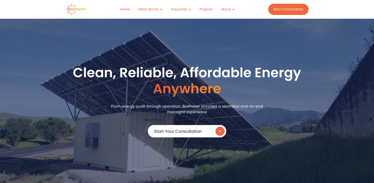 BoxPower microgrid project