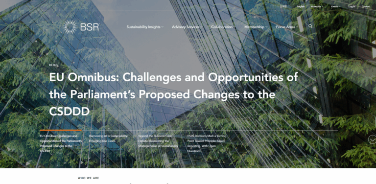 BSR®: Driving Sustainable Business Practices for a Healthier Planet