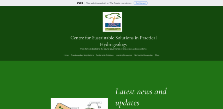Centre for Sustainable Solutions in Practical Hydrogeology: Advancing Sustainable Water Management