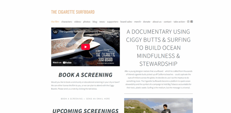 The Cigarette Surfboard Project: Transforming Waste into Ocean Stewardship