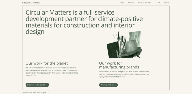 Circular Matters: Developing Climate-Positive Materials for Construction and Design