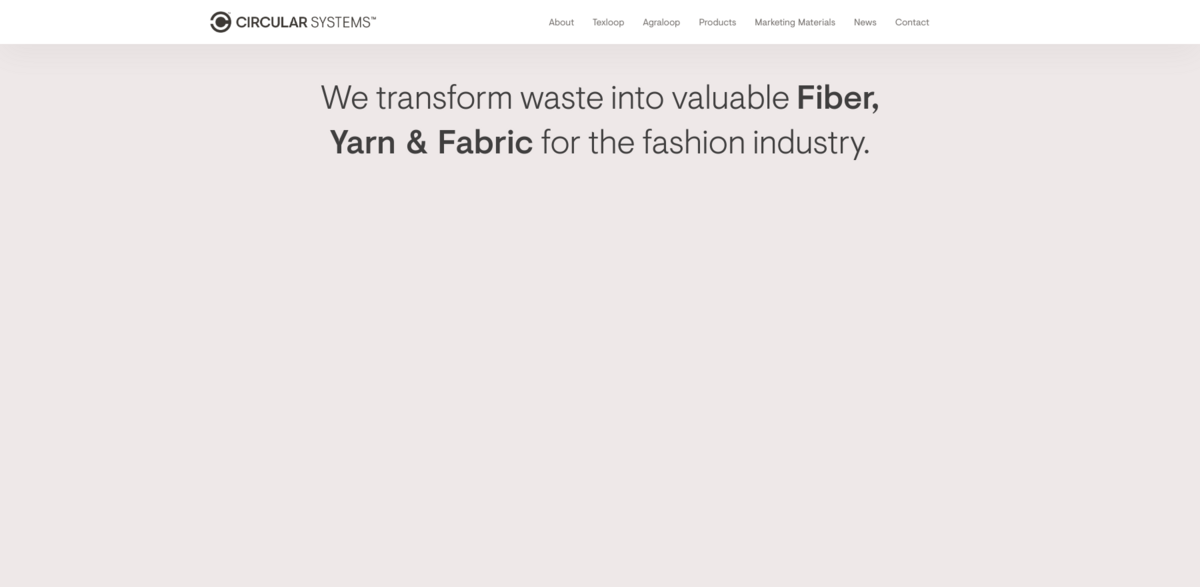 Circular Systems waste-to-fiber