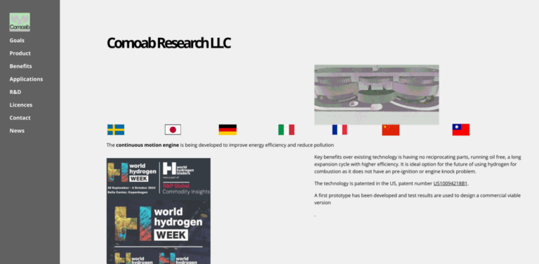 COMOAB RESEARCH LLC: Innovating Continuous Motion Engine for Energy Efficiency