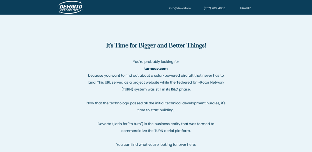 Devorto aircraft technology