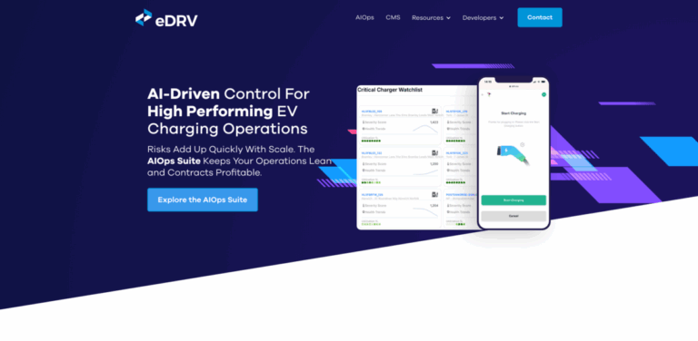 eDRV: AI-Driven Control for Efficient EV Charging Operations