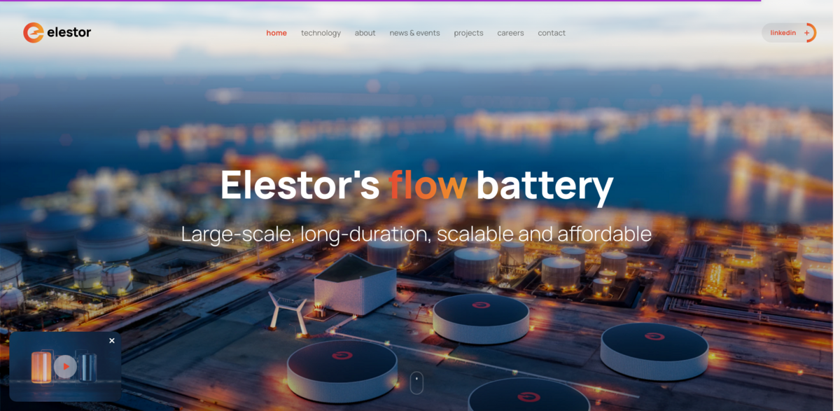 Elestor flow battery technology