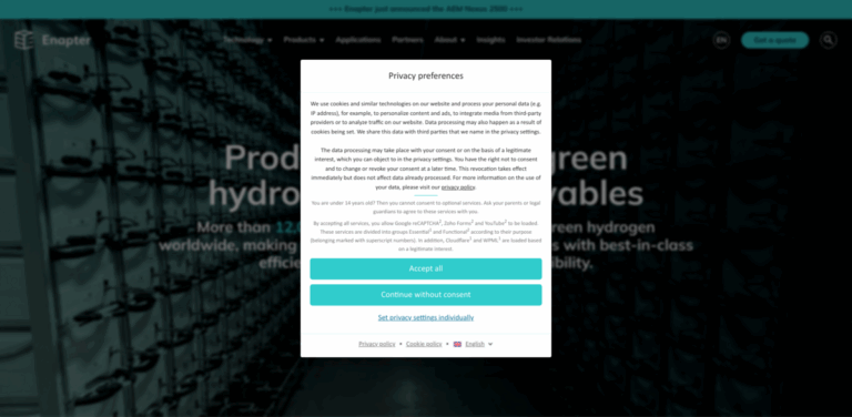 Enapter: Innovating Green Hydrogen Production with the Nexus 2500