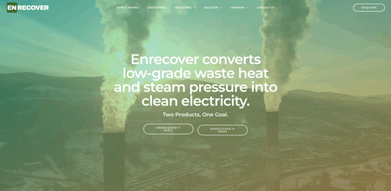 Enrecover: Transforming Industrial Waste Heat into Clean Electricity