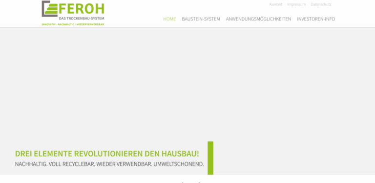 FEROH: Innovative Dry Construction System for Sustainable Building Solutions