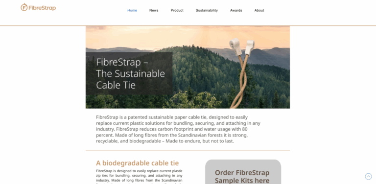 FibreStrap: Sustainable Paper Cable Ties for Eco-Friendly Solutions