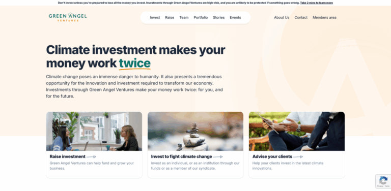 Green Angel Ventures: Investing in Climate Change Solutions