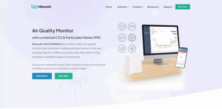 HibouAir: Smart Indoor Air Quality Monitoring Solutions