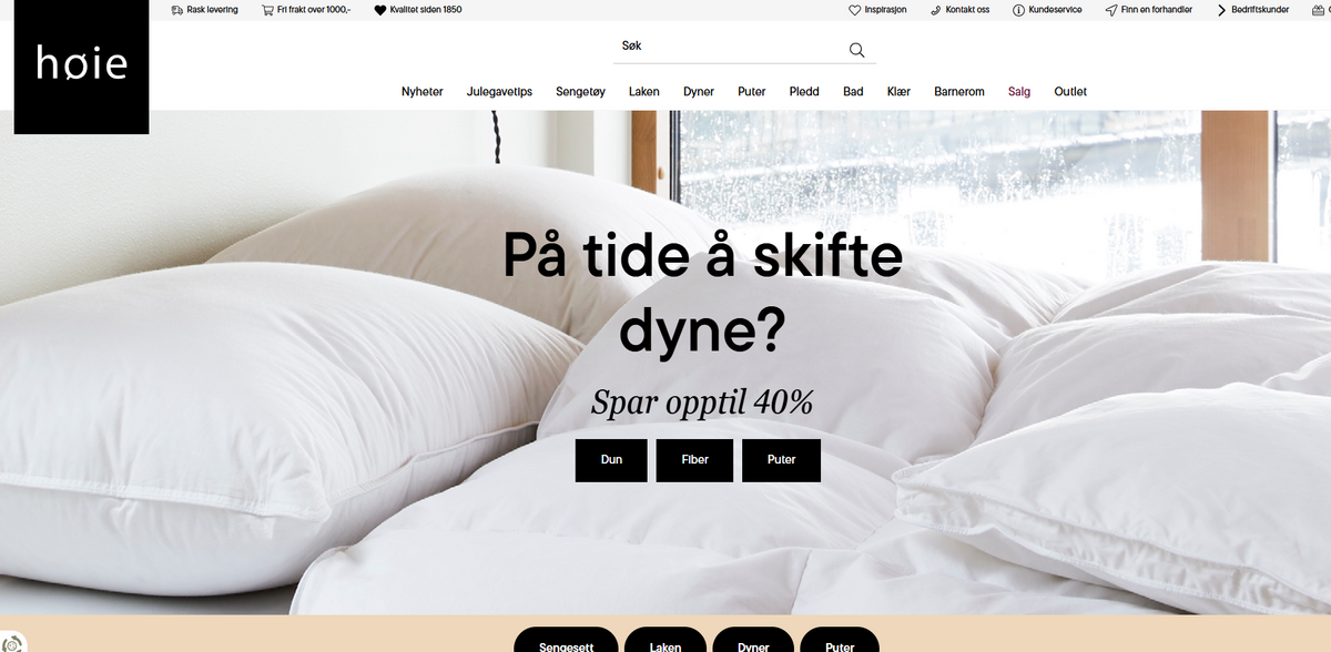 Høie bedding
