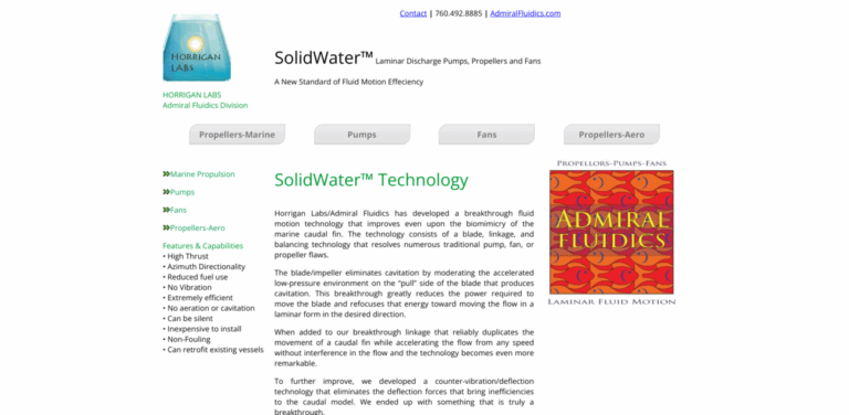 HORRIGAN LABS: Innovating Fluid Motion with SolidWater™ Technology