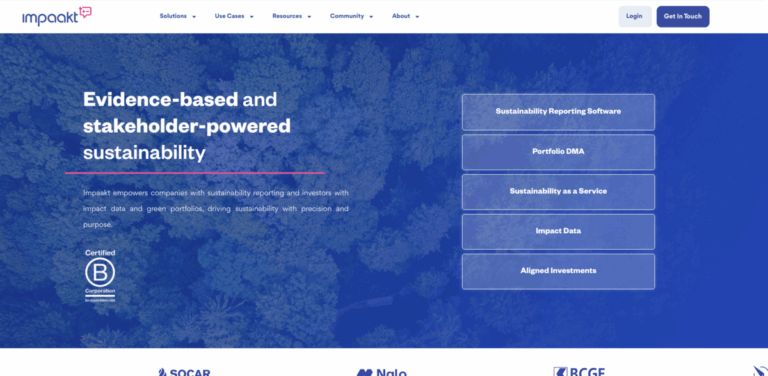 Impaakt: Empowering Companies with Sustainable Reporting and Impact Data