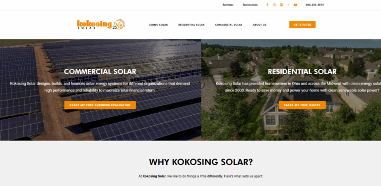 Kokosing Solar: Expert Solar Installation for Homes and Businesses