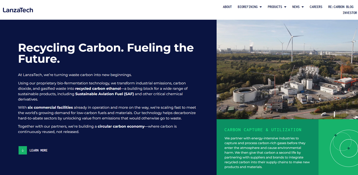 LanzaTech carbon recycling