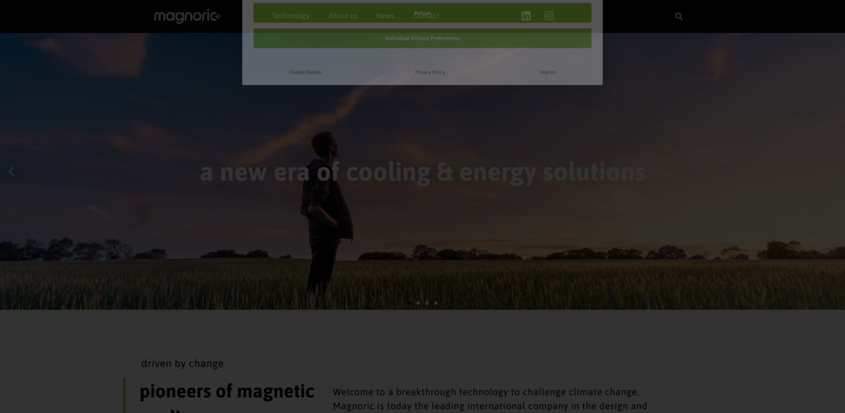 magnetic cooling technology