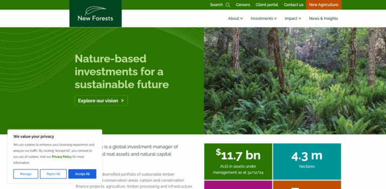 New Forests: Global Investment Manager of Nature-Based Assets