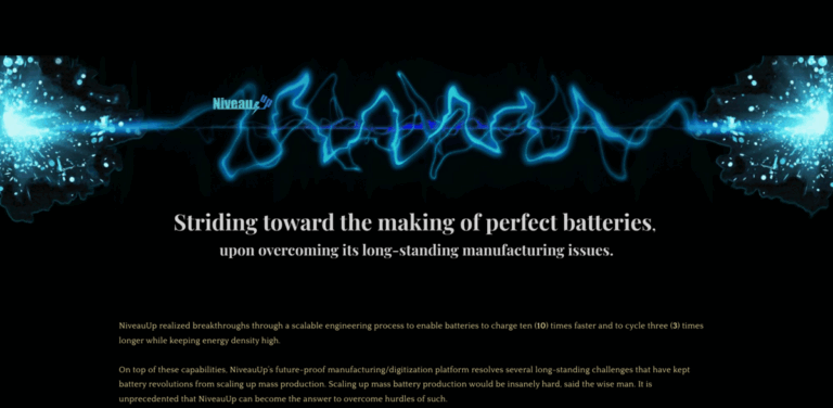 NiveauUp: Transforming Battery Technology for Enhanced Energy Storage