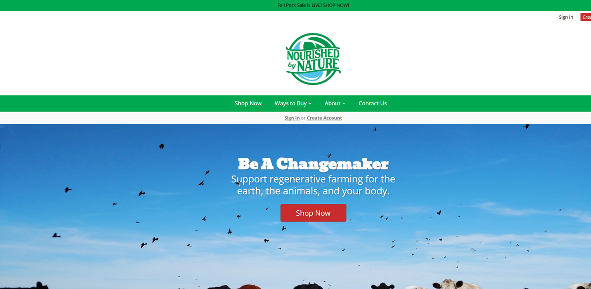 regeneratively raised food