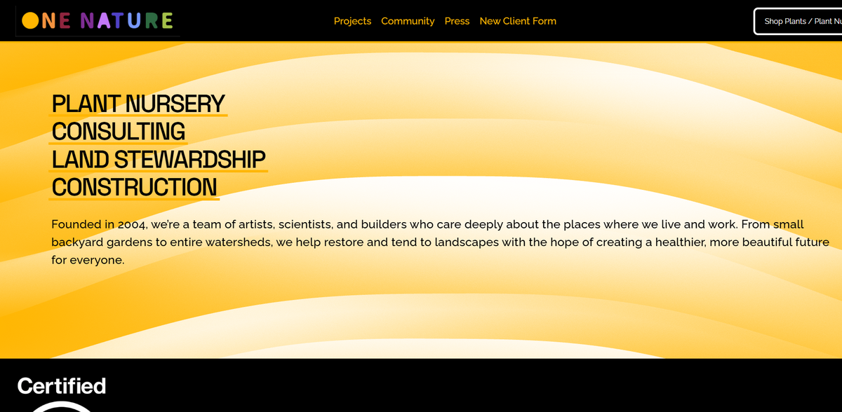 One Nature ecological restoration