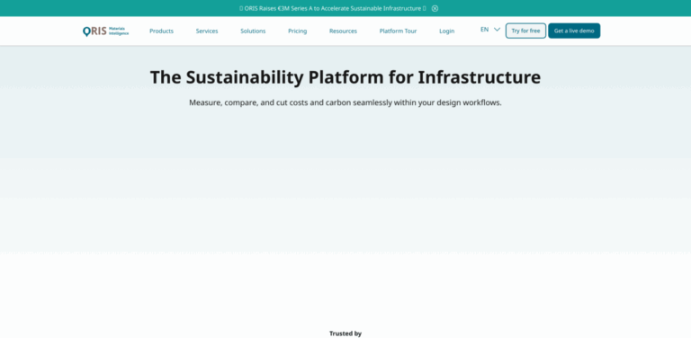 ORIS: Digitizing Construction Materials for Sustainable Infrastructure