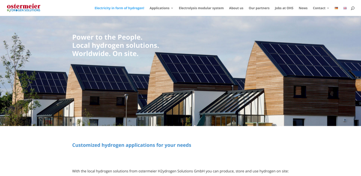 Ostermeier H2ydrogen Solutions: Local Hydrogen Solutions for Sustainable Energy