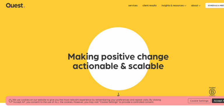 Quest: Guiding Organizations Through Their Sustainability Journey