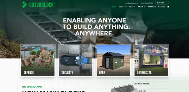 QUICKBLOCK: Enabling Rapid Construction of Sustainable Structures Anywhere
