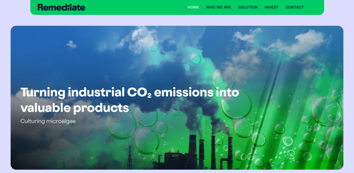 Remediiate microalgae CO₂ conversion