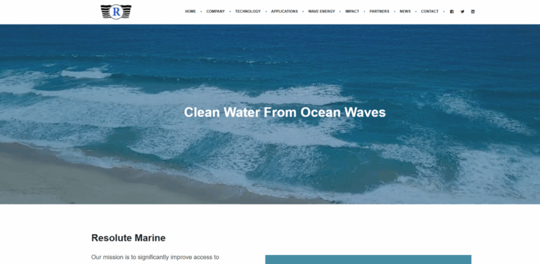 Resolute Marine: Harnessing Ocean Waves for Clean Water Solutions