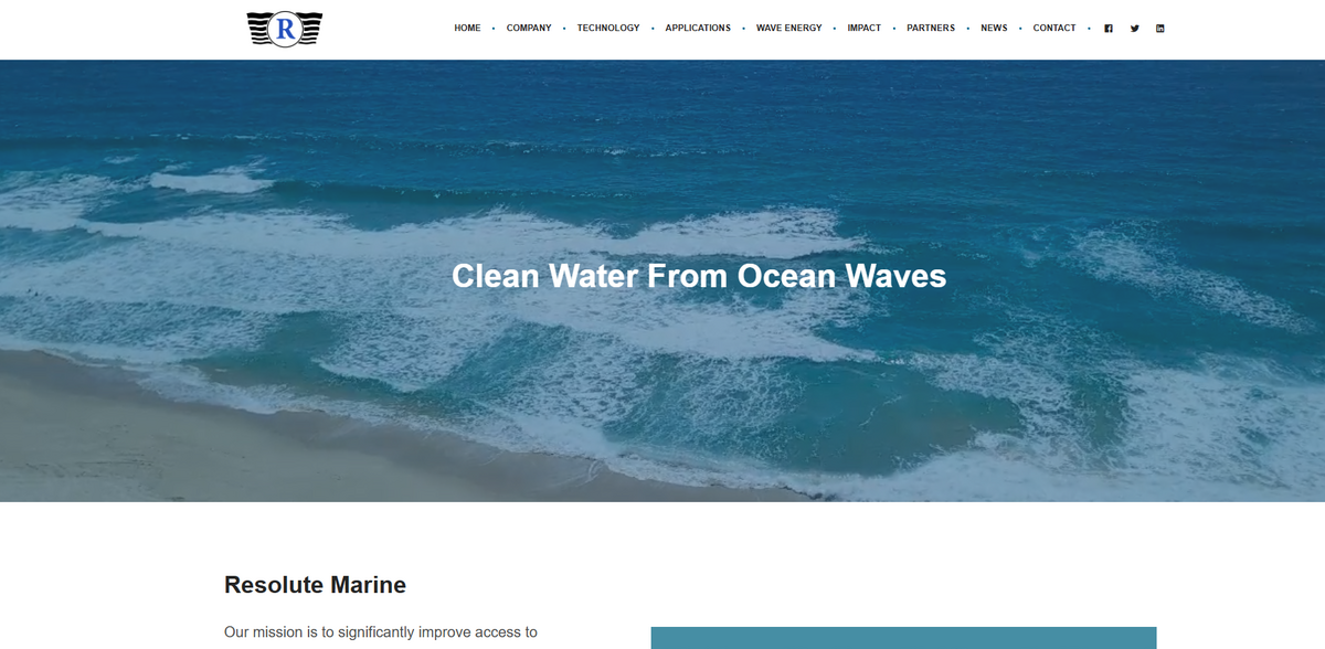 clean water from ocean waves