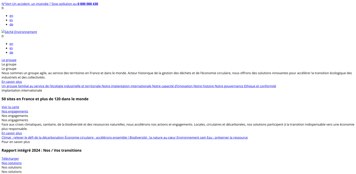 Séché Environnement waste management