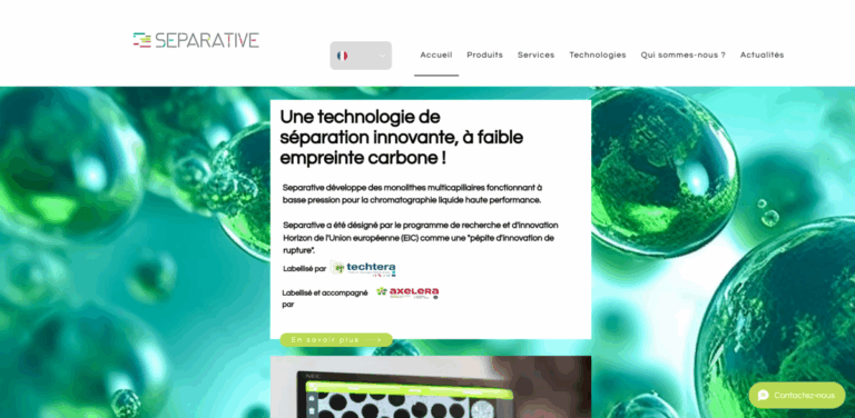 Separative: Innovative Low-Pressure Technology for High-Performance Liquid Chromatography