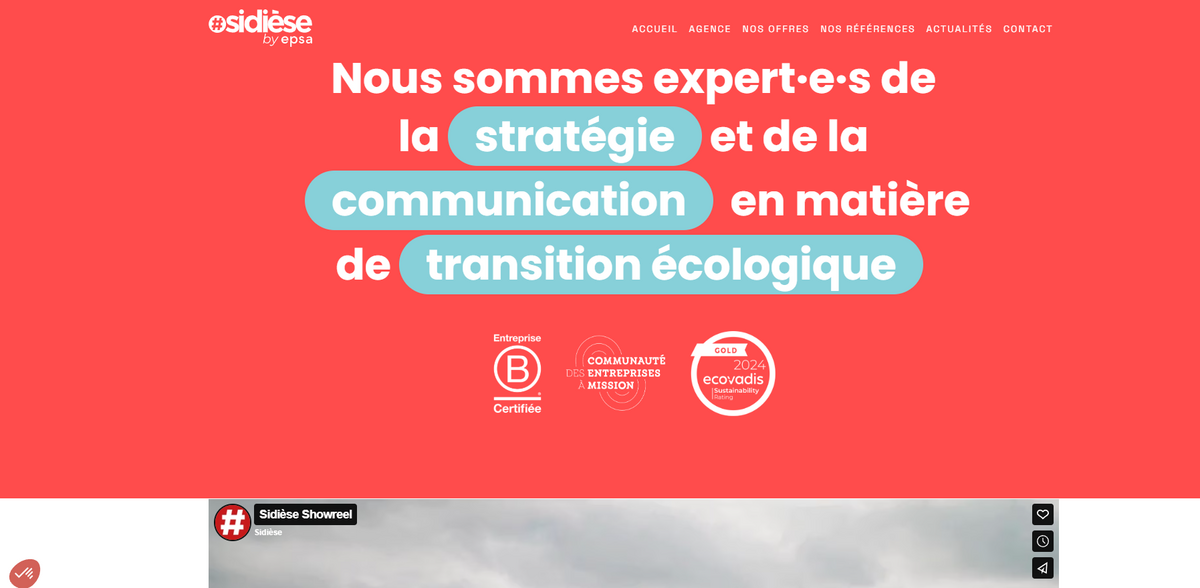 Sidièse sustainability communication