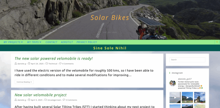 SINE SOLE NIHIL: Innovative Solar Bike Projects for Sustainable Mobility